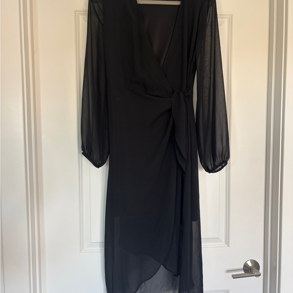 Express Elegant Black Sheer Dress